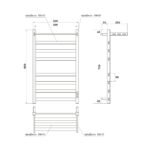 Полотенцесушитель электрический Point Меркурий PN83858PW П7 500×800 с полкой, диммер справа, белый