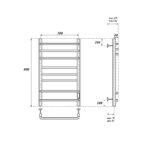 Полотенцесушитель электрический Point Сатурн PN90858 П8 500×800 диммер справа, хром