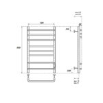 Полотенцесушитель электрический Point Сатурн PN90858W П8 500×800 диммер справа, белый