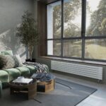 Стальной горизонтальный радиатор отопления Warmmet Cube H ширина 1500 мм секций 8 цвет черный тип подключения: нижнее правое