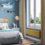 Стальной горизонтальный радиатор отопления Warmmet Luxe 60H ширина 1250 мм секций 8 цвет черный тип подключения: нижнее левое