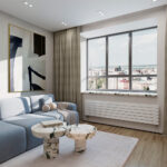 Стальной горизонтальный радиатор отопления Warmmet Flat 60H ширина 1000 мм секций 4 цвет черный тип подключения: нижнее правое