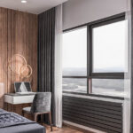 Стальной горизонтальный радиатор отопления Warmmet Flat 60H ширина 1000 мм секций 4 цвет черный тип подключения: нижнее правое