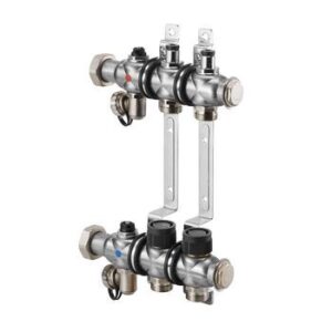 Распределительный коллектор Oventrop 1" Multidis SF 2 со встроенными регулирующими вставками на подаче