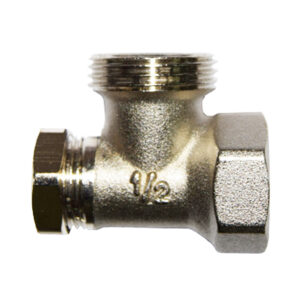 Клапан запорный SR Rubinetterie угловой ВР-НР 1/2"х3/4", без хвостовика