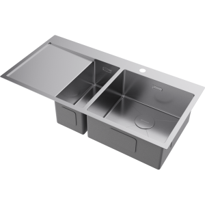 кухонная мойка - Omoikiri Akisame 100-2-R-IN нерж. сталь/нержавеющая сталь