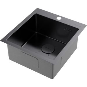 кухонная мойка - Omoikiri Akisame 46-GM нерж. сталь/вороненая сталь