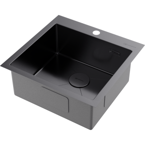 кухонная мойка - Omoikiri Akisame 51-GM нерж. сталь/вороненая сталь