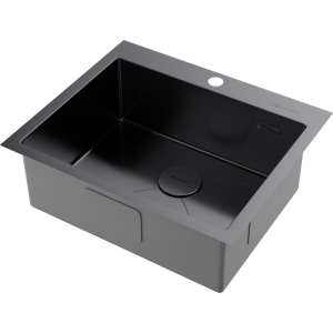 кухонная мойка - Omoikiri Akisame 59-GM нерж. сталь/вороненая сталь