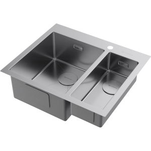 кухонная мойка - Omoikiri Akisame 60-2-L-IN нерж. сталь/нержавеющая сталь