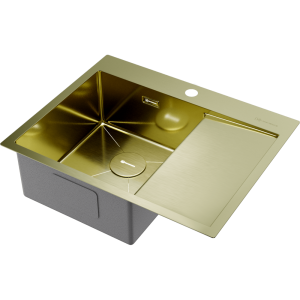 кухонная мойка - Omoikiri Akisame 65-L-LG нерж. сталь/светлое золото