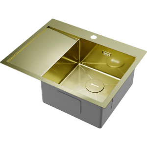 кухонная мойка - Omoikiri Akisame 65-R-LG нерж. сталь/светлое золото