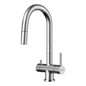 смеситель для кухни - Omoikiri Akita-S-BN латунь/нержавеющая сталь