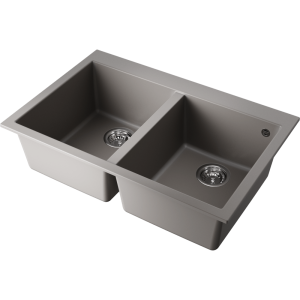 кухонная мойка - Omoikiri Bosen 80-2-GR Tetogranit/leningrad grey