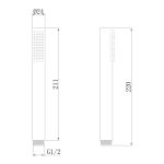 Душевая лейка ABBER AF0051W латунь, белый