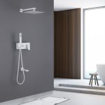 Душевая система ABBER Daheim AF8217W скрытого монтажа с изливом, белая матовая