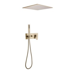 Душевая система ABBER Daheim AF8221G скрытого монтажа без излива, золото матовое