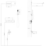 Душевая система ABBER Daheim AF8253NG скрытого монтажа с изливом, термостат, никель