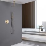 Душевая система ABBER Emotion AF8821G скрытого монтажа без излива, золото матовое