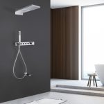 Душевая система ABBER Rund AF8753 скрытого монтажа с изливом, термостат, хром