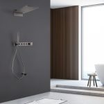 Душевая система ABBER Rund AF8753NG скрытого монтажа с изливом, термостат, никель