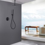 Душевая система ABBER Wasser Kreis AF8121B скрытого монтажа без излива, черная матовая