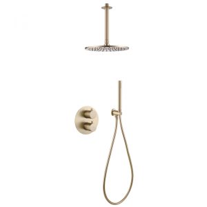 Душевая система ABBER Wasser Kreis AF8121G скрытого монтажа без излива, золото матовое