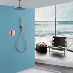 Душевая система ABBER Wasser Kreis AF8121RG скрытого монтажа без излива, розовое золото