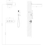 Душевая лейка ABBER AF0050B латунь, черный матовый