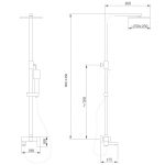 Душевая стойка ABBER Daheim AF8216L с изливом, хром