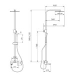 Душевая стойка ABBER Daheim AF8216NG с изливом, никель