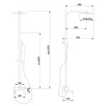 Душевая стойка ABBER Daheim AF8216NGL с изливом, никель