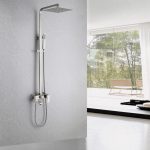 Душевая стойка ABBER Daheim AF8216SPL с изливом, сатин