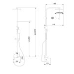 Душевая стойка ABBER Daheim AF8216SPL с изливом, сатин
