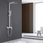 Душевая стойка ABBER Daheim AF8220WL без излива, белая матовая