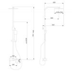 Душевая стойка ABBER Daheim AF8220WL без излива, белая матовая