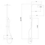 Душевая стойка ABBER Daheim AF8260L с термостатом без излива, хром