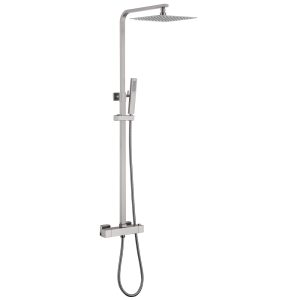 Душевая стойка ABBER Daheim AF8260SPL с термостатом без излива, сатин