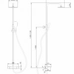 Душевая стойка ABBER Thermostat AF8516 с термостатом и изливом, хром