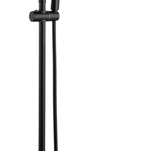 Душевая стойка ABBER Thermostat AF8516B с термостатом и изливом, черная матовая