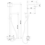 Душевая стойка ABBER Thermostat AF8516NGL с термостатом и изливом, никель