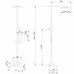 Душевая стойка ABBER Wasserfall AF8616G с изливом, золото матовое