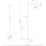Душевая стойка ABBER Weiss Insel AF8020B без излива, черная матовая