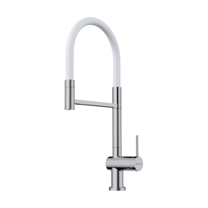 смеситель для кухни - Omoikiri Kanto 2 Plus-SB латунь/нержавеющая сталь/белый