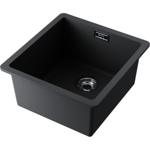 кухонная мойка - Omoikiri Kata 40-U-BL Artgranit/черный