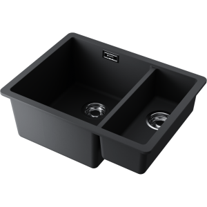 кухонная мойка - Omoikiri Kata 55-2-U-BL Artgranit/черный