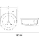 Раковина накладная ABBER Bequem AC2103MB черная матовая