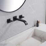 Смеситель ABBER Wasserfall AF8612B для раковины скрытого монтажа, черный матовый