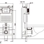 Комплект подвесной унитаз ABBER Bequem AC1100 белый с инсталляцией AC0105 и кнопкой AC0120 хром