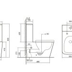 Унитаз ABBER Rechteck AC1210TMW компакт белый матовый, безободковый, смыв торнадо